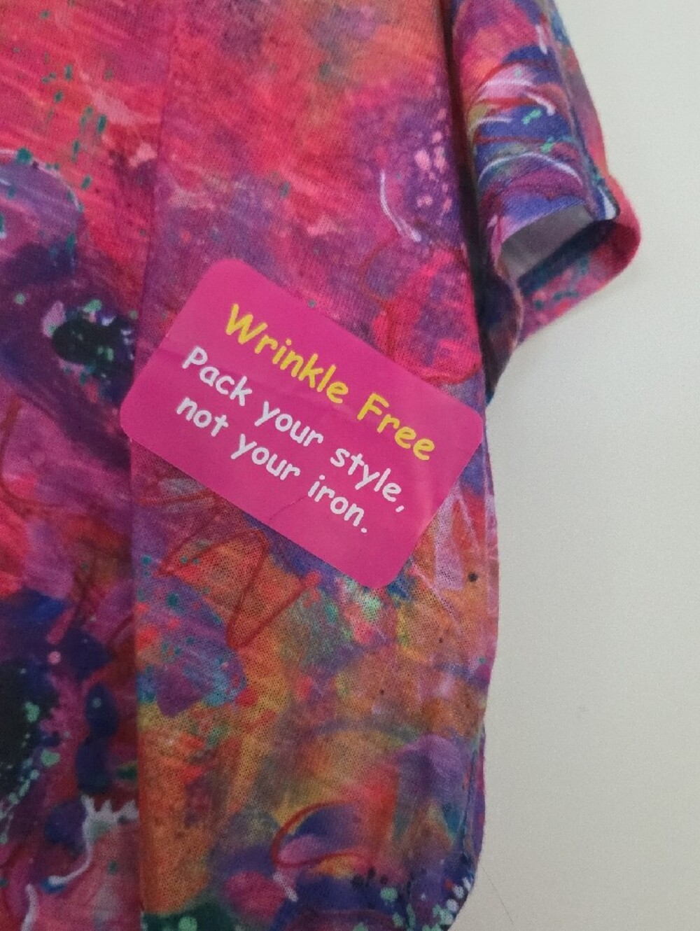 Multicolor Seahorse Floral V-Neck Tunic Top - Picture 2 of 6